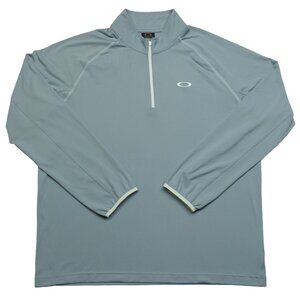 Oakley Sweatshirt Mens XL Teal Fleece Hydrolix Quarter Zip Pullover Outdoors